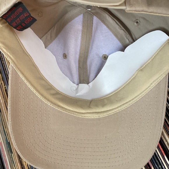 2 Unisex Classic Navy Blue + Tan Baseball Hats Cap NWT - Picture 15 of 16